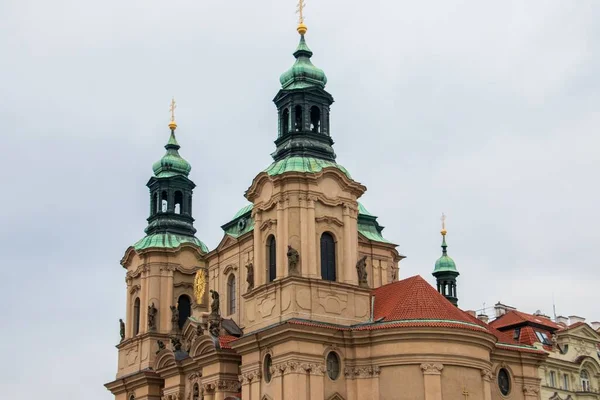 Kościół Mikołaja Rynku Starego Miasta Pradze — Zdjęcie stockowe