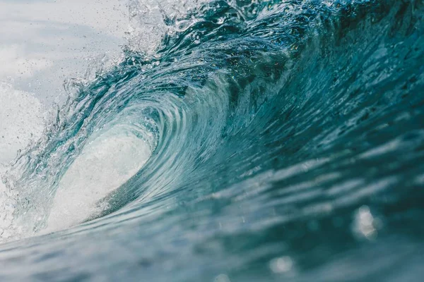 Vista Interior Enorme Onda Ruptura Mar Nas Ilhas Mentawai Indonésia — Fotografia de Stock