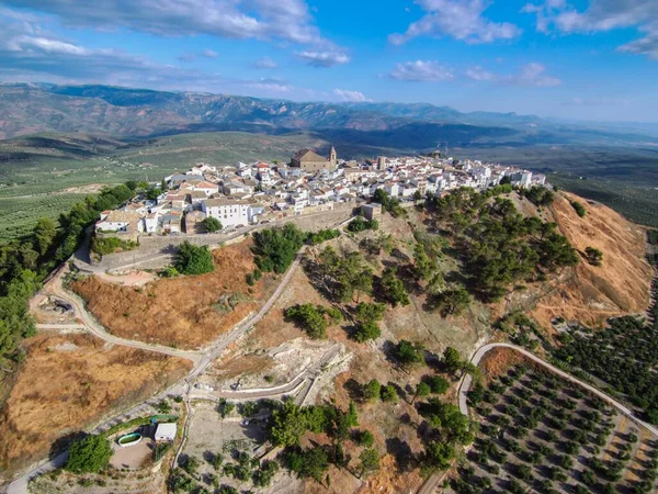 Vue Aérienne Dans Village Jaen Andalousie Espagne Photo Drone — Photo