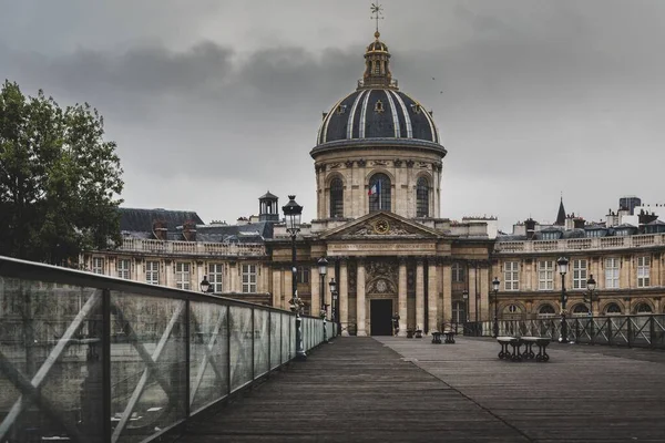 Paris France Mar 2018 Чудовий Знімок Інституту Франції Похмурий День — стокове фото