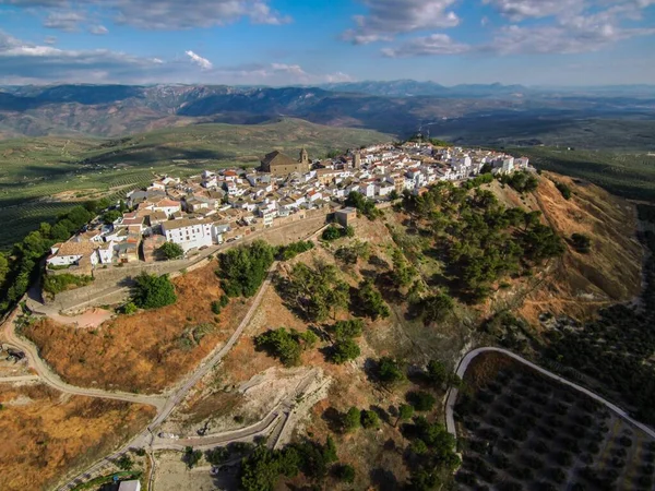 Vue Aérienne Dans Village Jaen Andalousie Espagne Photo Drone — Photo