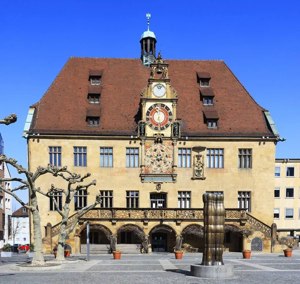 Famoso Edifício Histórico Câmara Municipal Heilbronn Alemanha — Fotografia de Stock