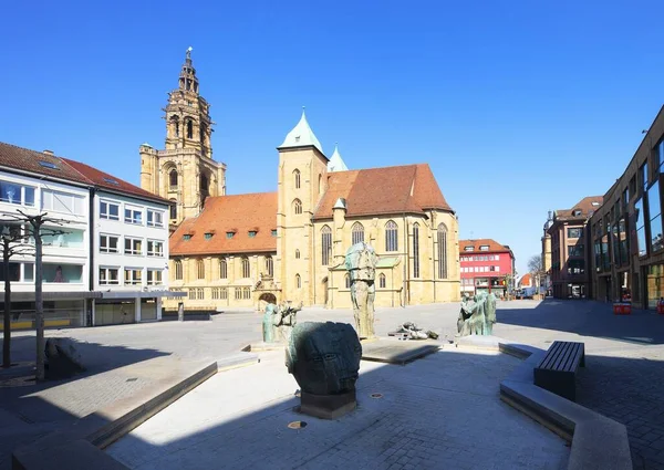 Slavná Historická Budova Kilianskirche Heilbronnu Německo — Stock fotografie