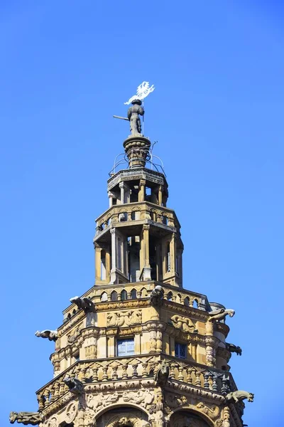 Вертикальный Снимок Знаменитого Здания Kilianskirche Хайльбронне Германия — стоковое фото