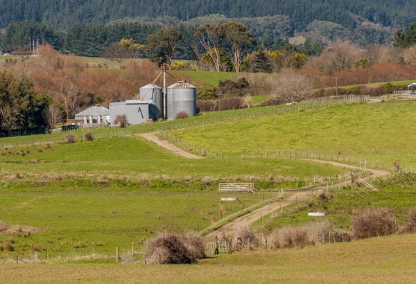 Beau Paysage Fermes Dans Région Manawatu Nouvelle Zélande — Photo