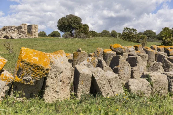 Site Archéologique Romain Dans Lequel Nous Pouvons Voir Anciens Bâtiments — Photo