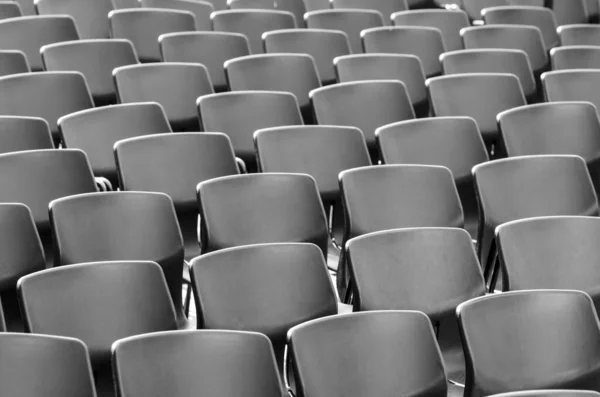 Amazing Shot Grey Chairs Perfectly Placed Row — Stock Photo, Image