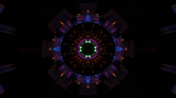 Eine Grafische Illustration Bunter Laserlichter Auf Schwarzem Hintergrund — Stockfoto