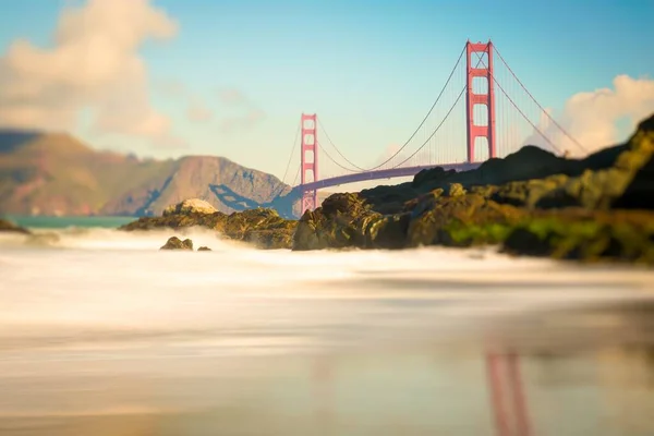 Красивый Снимок Моста Золотые Ворота Сан Франциско Калифорния — стоковое фото