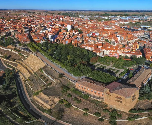 Vue Aérienne Benavente Village Zamora Espagne Photo Drone — Photo