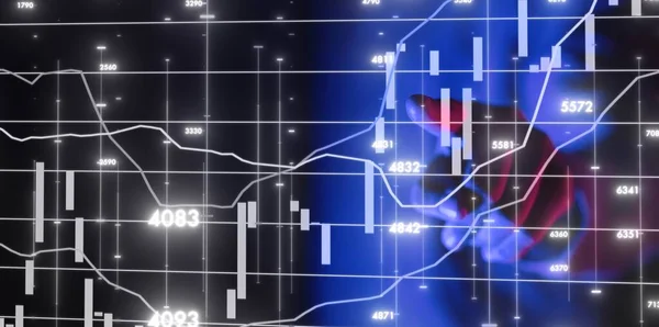 Diagrama Bullish Gráfico Negociação Ações — Fotografia de Stock