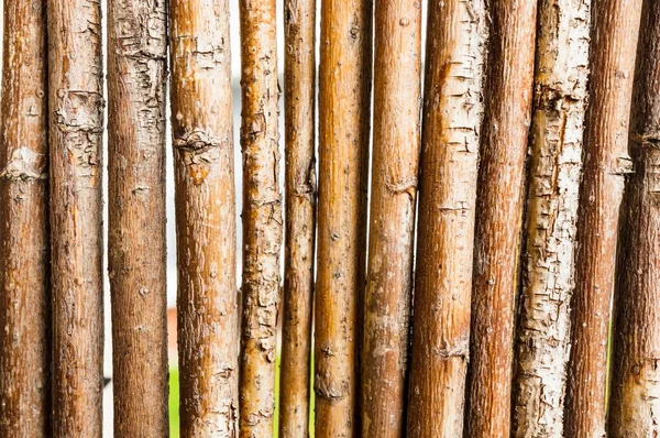 Närbild Vägg Gjord Med Massa Bambu — Stockfoto