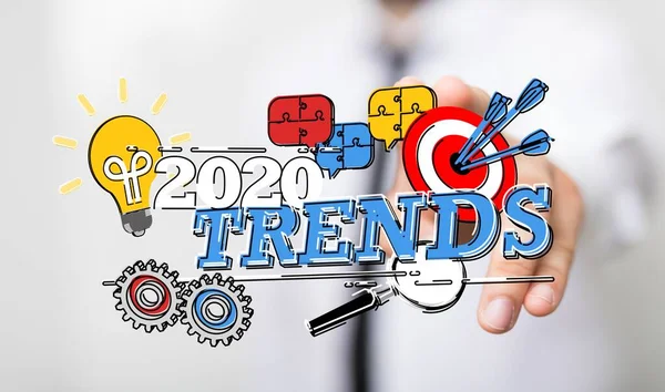 Year 2020 Business Solution Concept — Stock Photo, Image