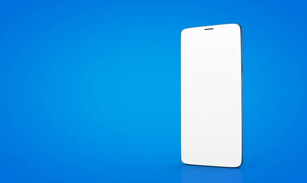 Smartphone Numérique Isolé Fond Bleu — Photo