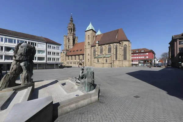 Slavná Historická Budova Kilianskirche Heilbronnu Německo — Stock fotografie