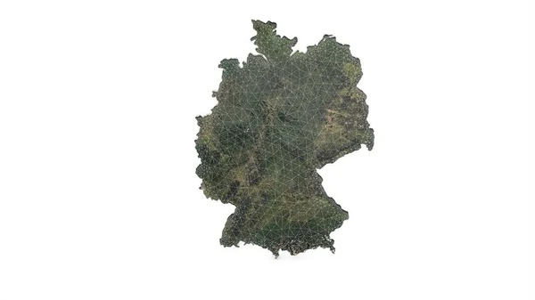 Germania Mappa Dell Illustrazione Digitale Isolata — Foto Stock