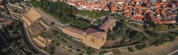 Vista Aérea Benavente Aldeia Zamora Espanha Drone Foto — Fotografia de Stock