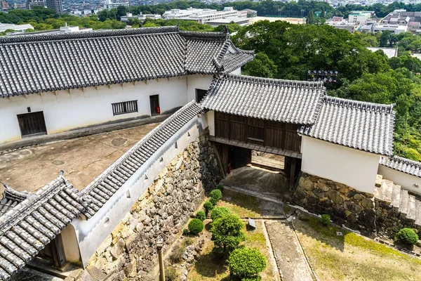 Panoramatický Výhled Areál Himejského Hradu Městem Himejim Pozadí Japonsko — Stock fotografie