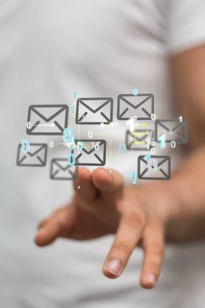 Mail Comunicazione Messaggio Connessione Alla Mailing — Foto Stock