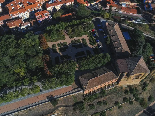 Aerial View Benavente Village Zamora Spain Drone Photo — Stock Photo, Image