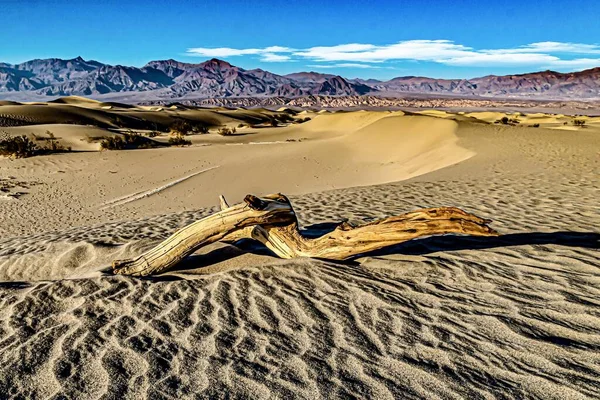Piękne Zdjęcie Mesquite Flat Sand Dunes Parku Narodowym Dolina Śmierci — Zdjęcie stockowe