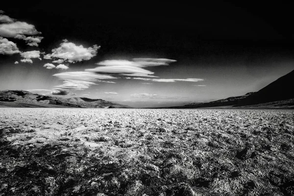 Disparo Escala Grises Badwater Death Valley California —  Fotos de Stock