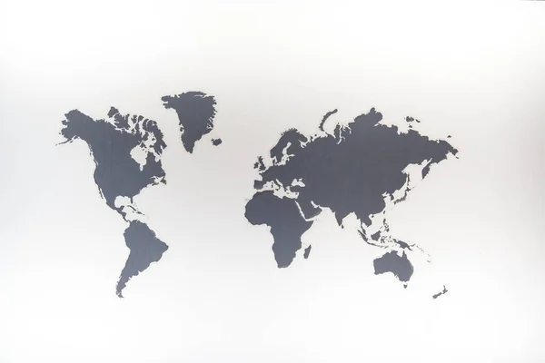 Uma Ilustração Dos Continentes Não Uma Superfície Branca — Fotografia de Stock