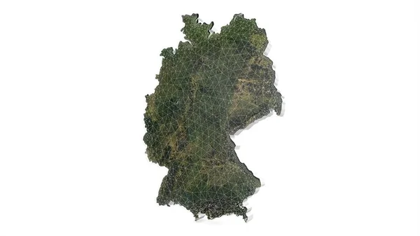 Germania Mappa Dell Illustrazione Digitale Isolata — Foto Stock