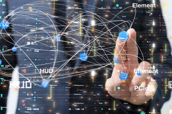 Tecnología Abstracta Geométrica Datos —  Fotos de Stock