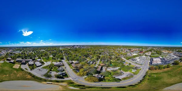 Letecký Panoramatický Snímek Nad Greensboro Severní Karolína Usa — Stock fotografie