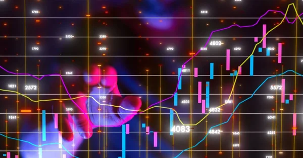 Stock Trading Digital Investment Dashboard — Stock fotografie