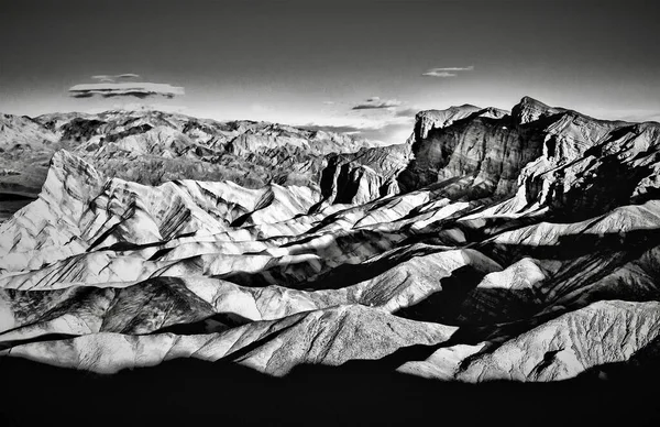 Una Foto Scala Grigi Zabriskie Point Armagosa Range Death Valley — Foto Stock