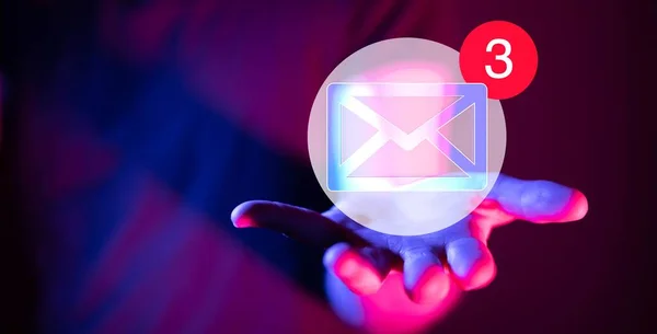 Mail Comunicazione Messaggio Connessione Alla Mailing — Foto Stock