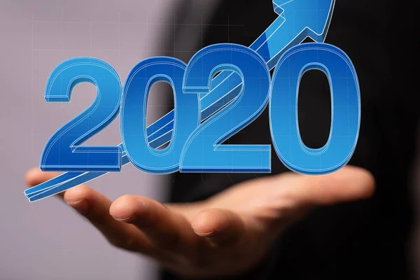 Jaar 2020 Bedrijfsoplossing Concept — Stockfoto