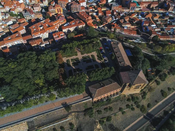 Aerial View Benavente Village Zamora Spain Drone Photo — Stock Photo, Image