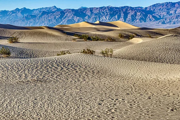 Прекрасный Снимок Песчаных Дюн Мескит Флэт Национальном Парке Долина Смерти — стоковое фото