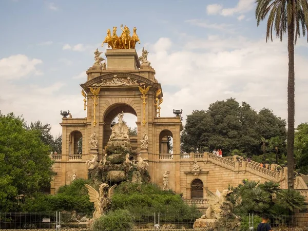 Barcelona España Agosto 2018 Fuente Parc Ciutadella Barcelona — Foto de Stock