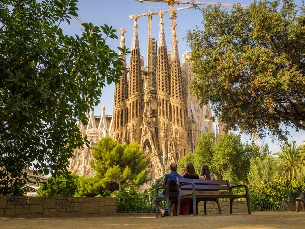 Барселона Испания Августа 2018 Года Sagrada Familia Собор Спроектированный Гауди — стоковое фото