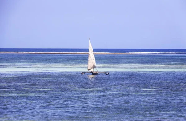 Ein Segelboot Diana Beach Kenia Afrika — Stockfoto