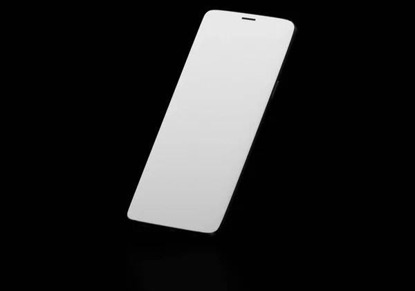 Novo Mockup Smartphone Celular Realista Com Scree Branco — Fotografia de Stock