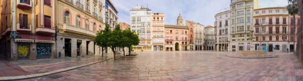 Malaga Espanha Maio 2020 Constituição Praça Principal Málaga Espanha Completamente — Fotografia de Stock