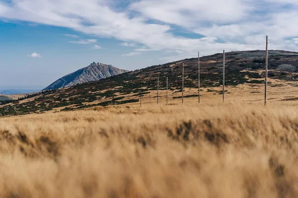 Όμορφη Θέα Των Γιγαντιαίων Βουνών Krkonose Βουνά Εθνικό Πάρκο Και — Φωτογραφία Αρχείου