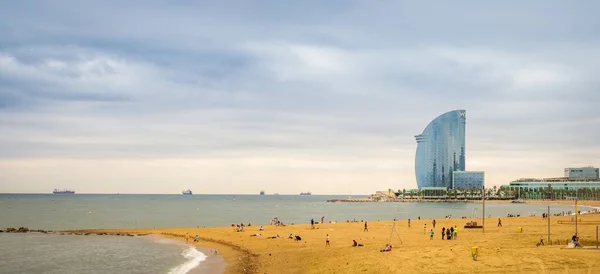 Barcelona Spain Aug 2018 City Beach 400 Meters Long One — Stock Photo, Image