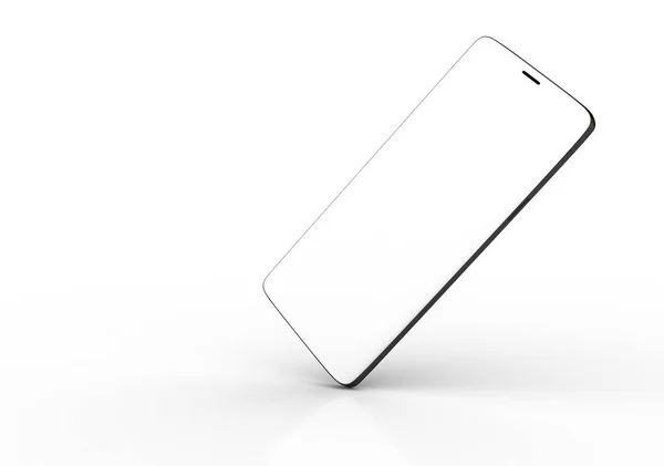 Nuovo Modello Realistico Smartphone Cellulare Con Scree Vuoto — Foto Stock