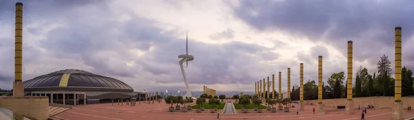 Barcelona Spain Серпня 2018 Мальовнича Важлива Архітектура Олімпійського Парку Пагорбі — стокове фото
