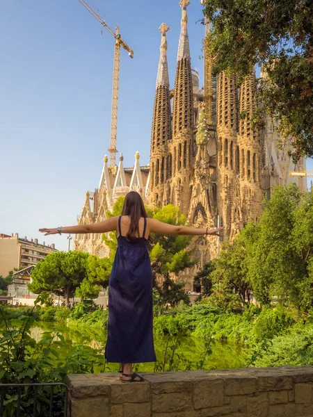 Barcelona Španělsko Srpna 2018 Katedrála Sagrada Familia Kterou Navrhl Architekt — Stock fotografie