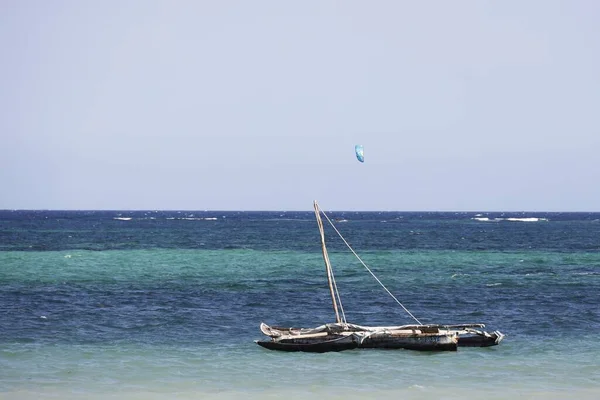 Ein Segelboot Diana Beach Kenia Afrika — Stockfoto