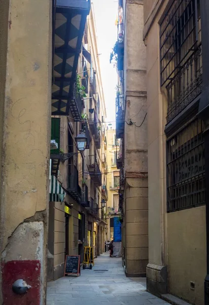 Barcelona Espanha Ago 2018 Antigas Ruas Bairro Gótico Centro Cidade — Fotografia de Stock
