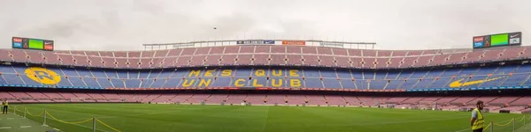 Barcelona Espanha Ago 2018 Vista Interior Panorâmica Estádio Camp Nou — Fotografia de Stock