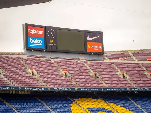 巴塞罗那 Spain 2018年8月31日 Camp Nou 巴塞罗那足球俱乐部的体育馆 — 图库照片